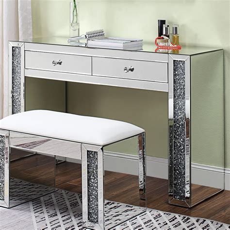 Makeup Vanity Desk with Mirror and Lights&Charging Station,Large LED Vanity Table Dresser with 8 Drawers&Glass Top&10x Magnifying Mirror for Girls Women, White. Free shipping, arrives in 3+ days. SPECSTAR Makeup Vanity Table Set with 3-Color Dimmable Lighted Mirror, 6 Storage Shelves, 2 Drawers, Cushioned Stool, Black.